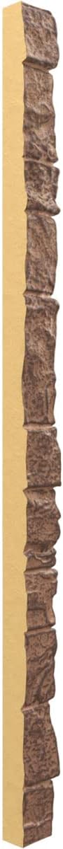 Ekena Millwork 3"W x 3"D x 48"H Universal Outside Corner for StoneWall Faux Stone Siding Panels, Sedona