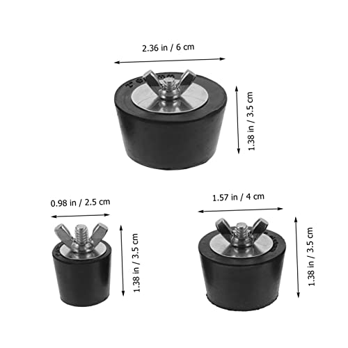 Milisten 3 Pecas bujão de ralo de piscina peças de piscina tampões de borracha para piscina filtro s