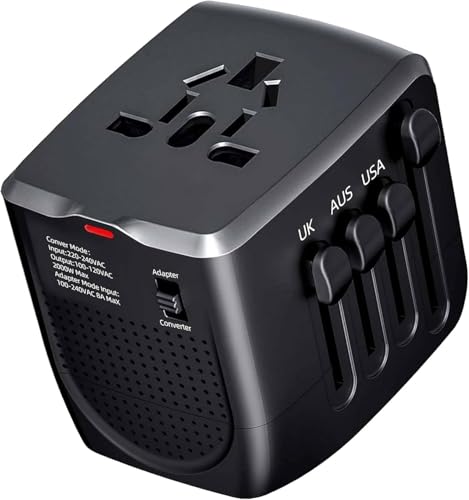 Portable Travel Voltage Converter - 220V to 110V Step Down Power Converter [Portable Device, Zero Installation]- for International Travel (Black) by JOELEW - Used condition - CA$27.65