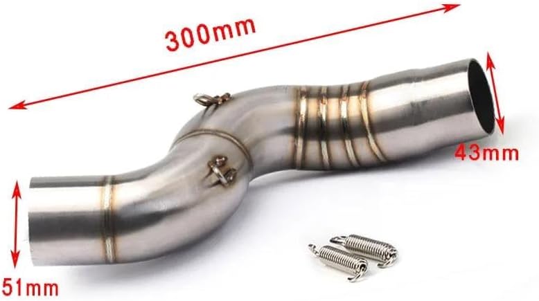 バイク用排気マフラー ミドルパイプ リンクパイプ 51mm スリップオン