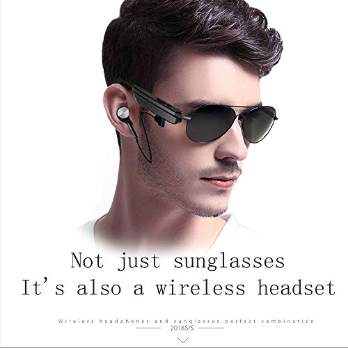 Óculos de sol inteligentes, Andoer Óculos de sol com fone de ouvido Bluetooth inteligente A8 Homens