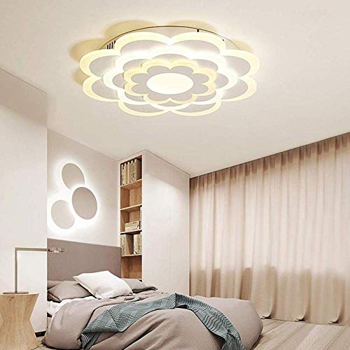 Plafonnier LED en forme de fleur avec télécommande pour salon - 4