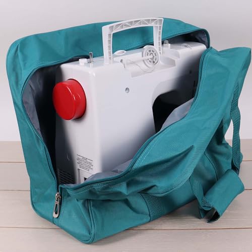 Miniatura 4 de Hobby Gift Bolsa Exclusiva Para Máquina De Coser, Acolchada Con Pvc, Bolsa De Transporte, Almacenamiento De Accesorios Adicionales, 20 X 43 X 37 Cm, Verde Azulado