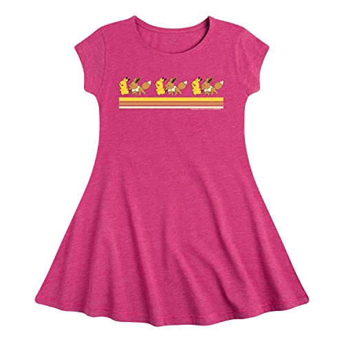 HYBRID APPAREL - Pokémon - Pikachu and Eevee - Youth Girls Fit and Flare Dress
