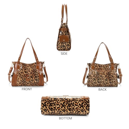Bolso Tote de cuero para mujer con múltiples bolsillos miniatura 6