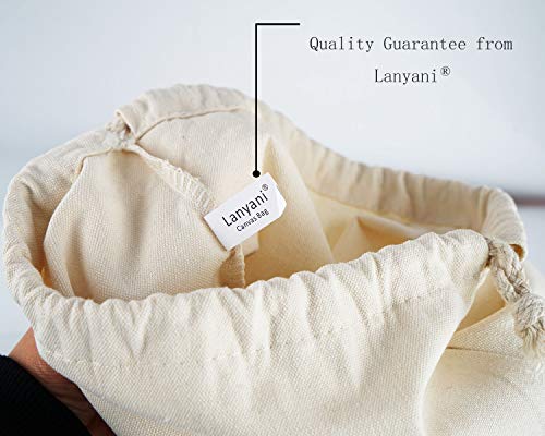 Lanyani 3 Canvas Coin Money Sacks Bag 10 by 17 inches Bank Deposit Change Transit Draw Strings, Heavy Duty - Thumbnail 7