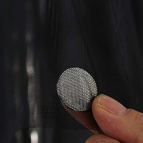Mengersi 4 Corners Post Bed Curtain Canopy Bed Frame Canopies for Girls & Adults Bed Drape Netting Bedroom Decoration Accessorie(Queen, Black)