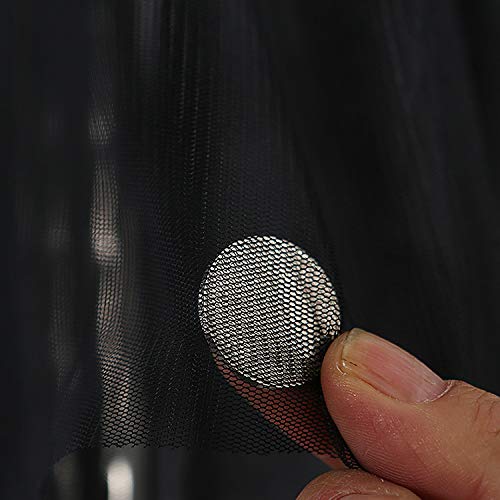 Nattey 4 Corners Post Canopy Bed Curtain For Girls & Adults- 4 Openings Bed Canopies -Bedroom Decoration Accessories(King,Black) #TOP3