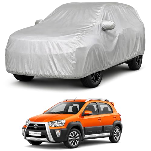 Image of Autofact Car Body Cover Compatible with Etios Cross | Custom Fit Car Cover | 100% Water-Resistant| Triple-Stitched Lightweight Fabric | Dustproof | Indoor & Outdoor Use | Elastic Bottom