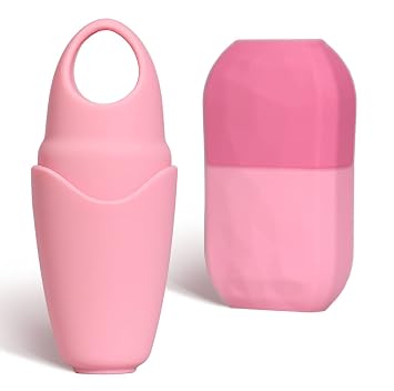2 Pcs Upgraded Ice Face Roller Silicone Ice Mold Cube Beauty Ice Facial Roller Skin Eye Care Tools for Face Skin Eye Care Massage