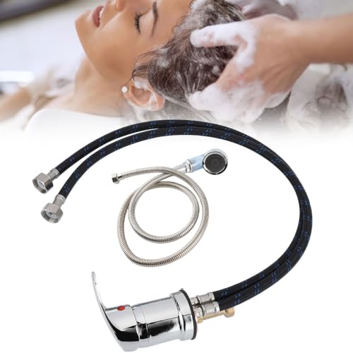 ZJchao 70cm Shampoo Bed Faucet + 120cm Hose Basin Faucet Shower Head, Wash Hair Tap for Salon Punch, Shampoo Bed Chair Hot and Cold Mixing Valve, 1.4in Hole Diameter Hair Salon Accessories by ZJchao - Image 4