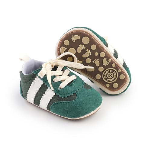 Image of HsdsBebe Baby Boys Girls Pu Leather Hard Bottom Walking Sneakers Toddler Rubber Sole First Walkers Infant Cartoon Slippers Crib Shoes