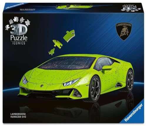 Ravensburger Iconics Lamborghini Huracan, 108 piece 3D Jigsaw Puzzle for Adults and Kids Age 8+ Years Up