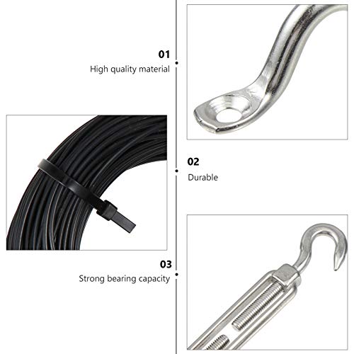 Mobestech 1 conjunto de kit de suspensão de luzes para uso ao ar livre, kit de suspensão, corda de a