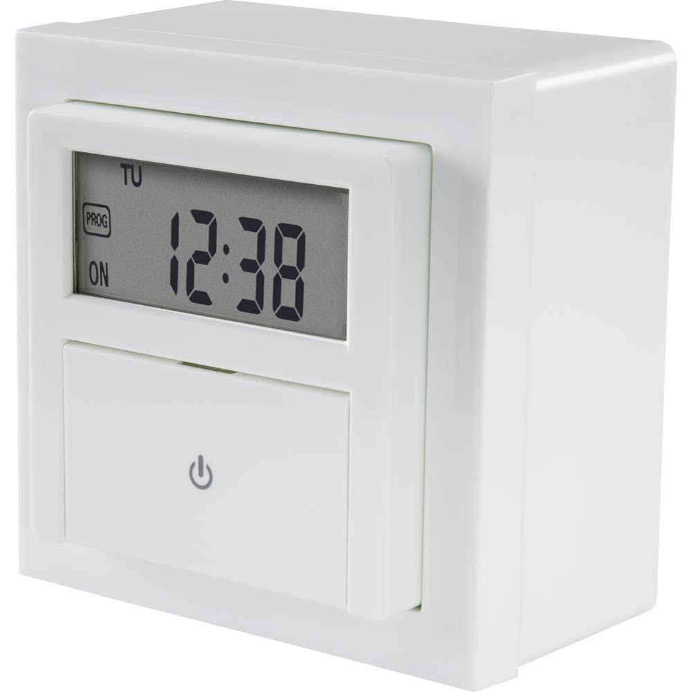 Sygonix SY-4504968 Unterputz-Timer digital Wochenprogramm 1800 W Countdown-Funktion, inkl. Aufputzrahmen, Start/STOPP-F