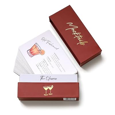 Mocktail Recipe Cards – 35 Easy Non-Alcoholic Drink Ideas | Aesthetic Waterproof Bartender Cards for Home, Parties & Events | Mocktail Gift Set for Women, Men & Hosts | Mockymix