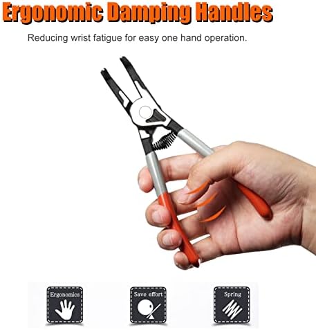 SPEEDWOX Circlip Pliers 7-Inch External Snap Ring Pliers Bent Jaw Heavy Duty Cir-Clip Retainer Ring Pliers for Ring Remover Retaining