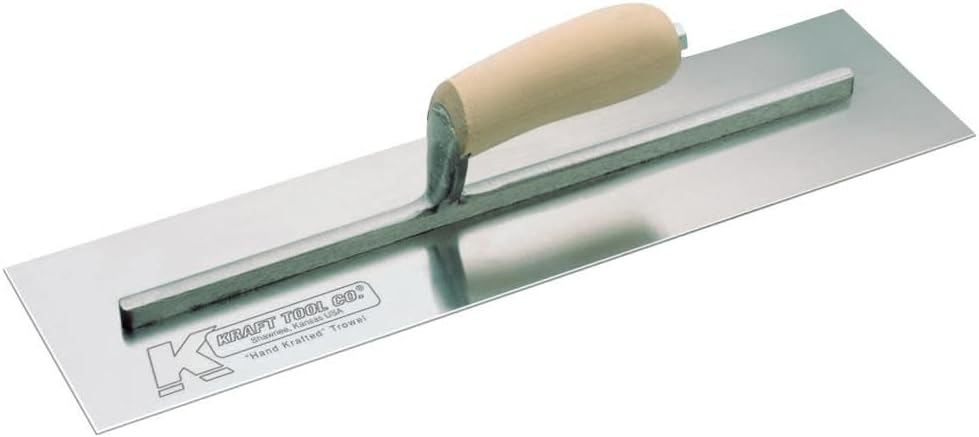 Kraft Tool CF201C Cement Trowel with Camel Back Wood Handle, 10 x 3-Inch