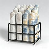 Multi-Functional Rolling Rack for Display and Storage, Space-Saving Organizer for Towels, Rugs, and Blankets