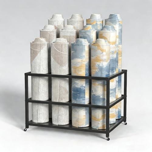 Multi-Functional Rolling Rack for Display and Storage, Space-Saving Organizer for