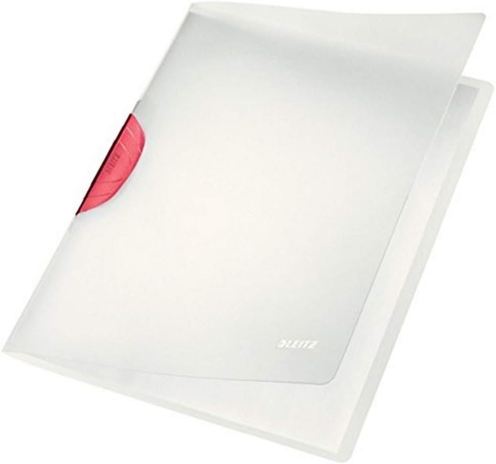 Leitz WOW A4 ColorClip Magic Sıkıştırmalı Dosya, Kırmızı, 30 A4 Sayfa Kapasiteli, Esnek Plastik, 41740025