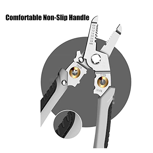 Multifunction Wire Plier Tool 2023 Upgrade Multi-Functional Wire Splitting Pliers Stainless Steel Electrical Stripping Tool Grey（1Pc） #TOP4