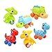 DIDUBUY Dinosaur Toys for 2-3 Year Old Kids, Easter Egg Stuffers, 6-Pack Dinosaur Cars Wind-up Toys for Kids Party Favors,Birthday Party Supplies Favors-Random Color