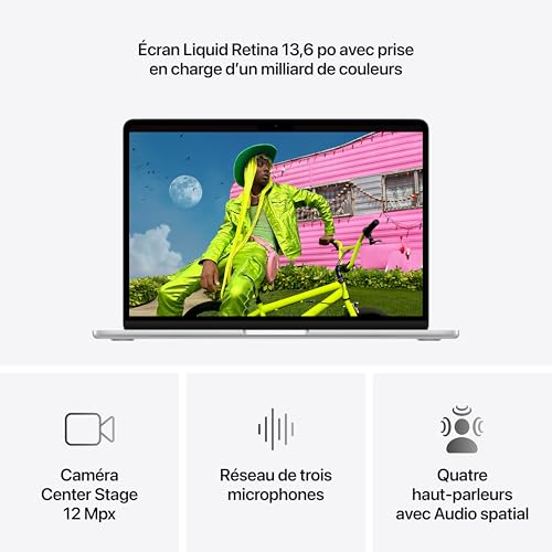 Apple 2026 MacBook Air 13-inch Laptop with M5 chip (10-core CPU and 10-core GPU, 24GB Unified Memory, 1TB SSD Storage) - Silver - French Keyboard by Apple - Used condition - Image 4