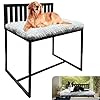 Beside Dog Bunk Beds for Large Dogs,Metal Dogs Bed Frame with Removable Cushion – Large