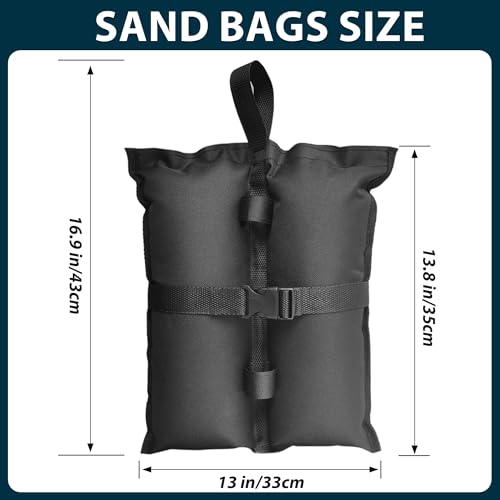 TIFILE Gazebo Weights Canopy Weights 4 Pack, Heavy Duty 600D PVC Sand Bags for Pop Up Tent, Patio Umbrella, Sun Shelter, Trampoline (No Sand Included) by TIFILE - Image 4