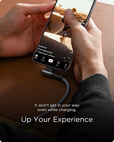 Ainope Usb C Charger Cable, [2-Pack, 6.6Ft] 3.1A Usb C Fast Charging Cable Right Angle, Usb To Usb C Cable Durable Nylon Braided Compatible With Galaxy S10 S9 Plus S21,Note 10 9 A51, Lg G8 G7 #TOP2