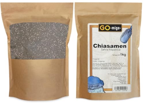1kg Chia Samen 1 kg Sparpaket Top-Qualität, Salvia Hispanica Zip-Beutel – Bild 3