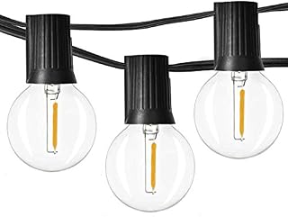 Newpow LED Outdoor String Lights 48ft with 25 Dimmable IPX6 Waterproof G40 LED
