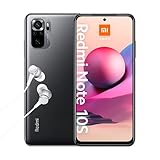 Xiaomi Redmi Note 10S Smartphone + Kopfhörer (16,33cm (6,43") FHD+ Display, 64GB interner Speicher, 6GB RAM, 64MP Quad-Rückkamera, 13MP Frontkamera, Dual SIM, Android 11) Grau - [Exklusiv bei Amazon]