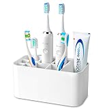 Colist Toothbrush Holder Wall Mounted,Detachable Bathroom Toothbrush Organizer,with Drainage Hole Fa