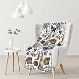 Decke, warme Flanelldecke/Decke, Bettüberwurf für Sofa, Büro, 102 x 76 cm,Australien süße Tiere