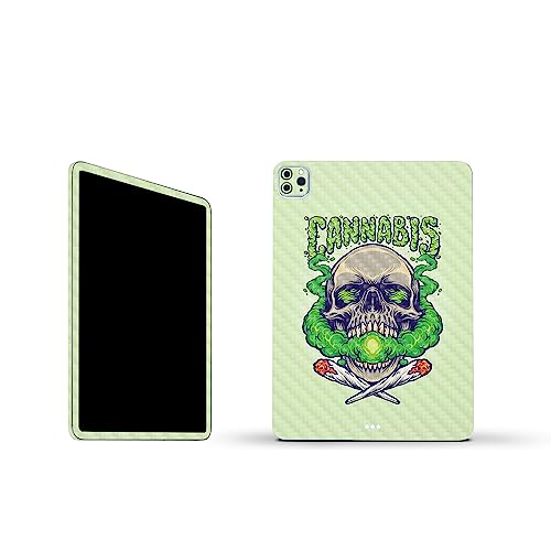 Image of MightySkins Carbon Fiber Skin Compatible With Apple iPad Pro 11 inch M2 4th Gen (2022) Full Wrap Kit - Skull And Joints | Protective, Durable Textured Carbon Fiber Finish | Easy To Apply | Made in the USA