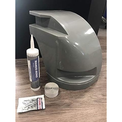 Supreme Corner Cap - Curbside - 116404 OEM + Rivets/Adhesive Strips + Caulk Cover