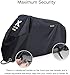 XYZCTEM Black Motorcycle Cover -Waterproof Outdoor Storage Bag,Fits up to 108