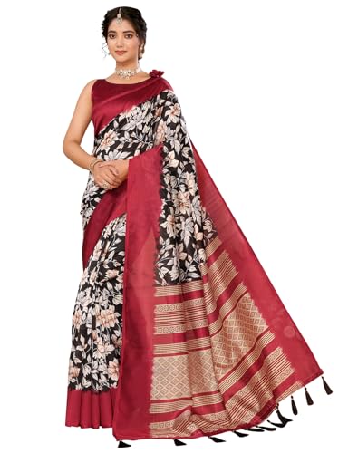 Sari en soie Litchi noir KULIA tenue indienne chic de prestige