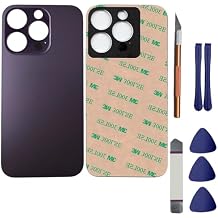 14 Pro Max Back Glass Replacement for iPhone 14 Pro Max Rear Back Glass Compatible with iPhone 14 Pro Max with Pre-Installed Adhesive + Reparing Toolkit Deep Purple