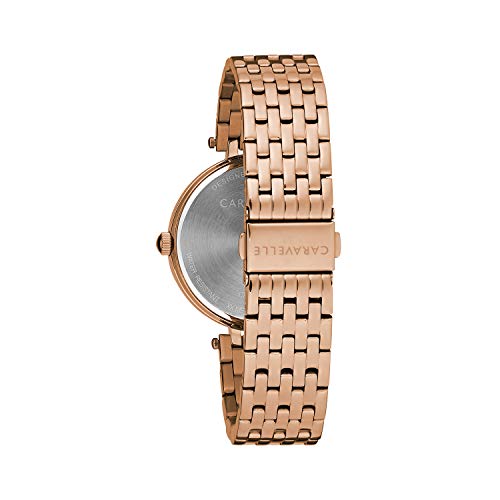 Caravelle By Bulova Dress Multi-Function Ladies Watch, Stainless Steel Crystal , Rose Gold-Tone (Model: 44N111) #TOP2