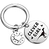 Dinosaur Keychain for Fans, Velociraptor Jewelry Gift - Dinosaur Lover Birthday Christmas Gifts, Stainless Steel Movie-Themed Keychain