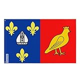 Drapeau du monde Drapeau Charente-Maritime – Plusieurs Tailles – Polyester Résistant – Usage Intérieur/Extérieur – 2 Œillets en Fer – Pixelforma