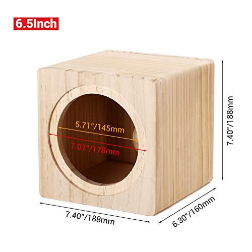 Image of Facmogu 6.5 inch Wooden Speaker Box Enclosure, Solid Wood Unloaded Cabinet Box