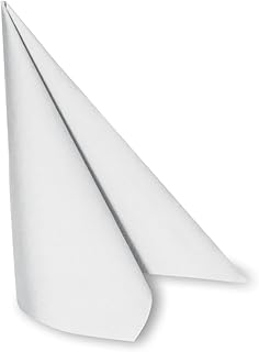 50 x Airlaid Serviette 40 x 40 cm weiß HORECA - hochwertige Einwegservietten stoffähnlich - Reißfest, Saugstark & Formstabil - ideal für Hochzeit, Partys und Events