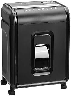 AmazonBasics 12-Sheet High-Security Micro-Cut Paper, CD, and Credit Card Shredder with Pullout Basket