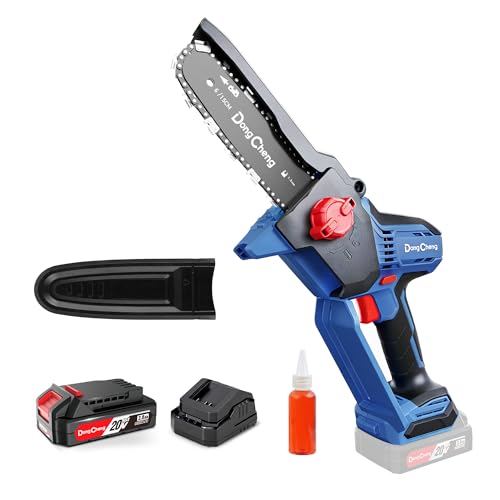 Image of DongCheng 20V Brushless Mini Chainsaw 6-Inch Cordless with Auto Oiler