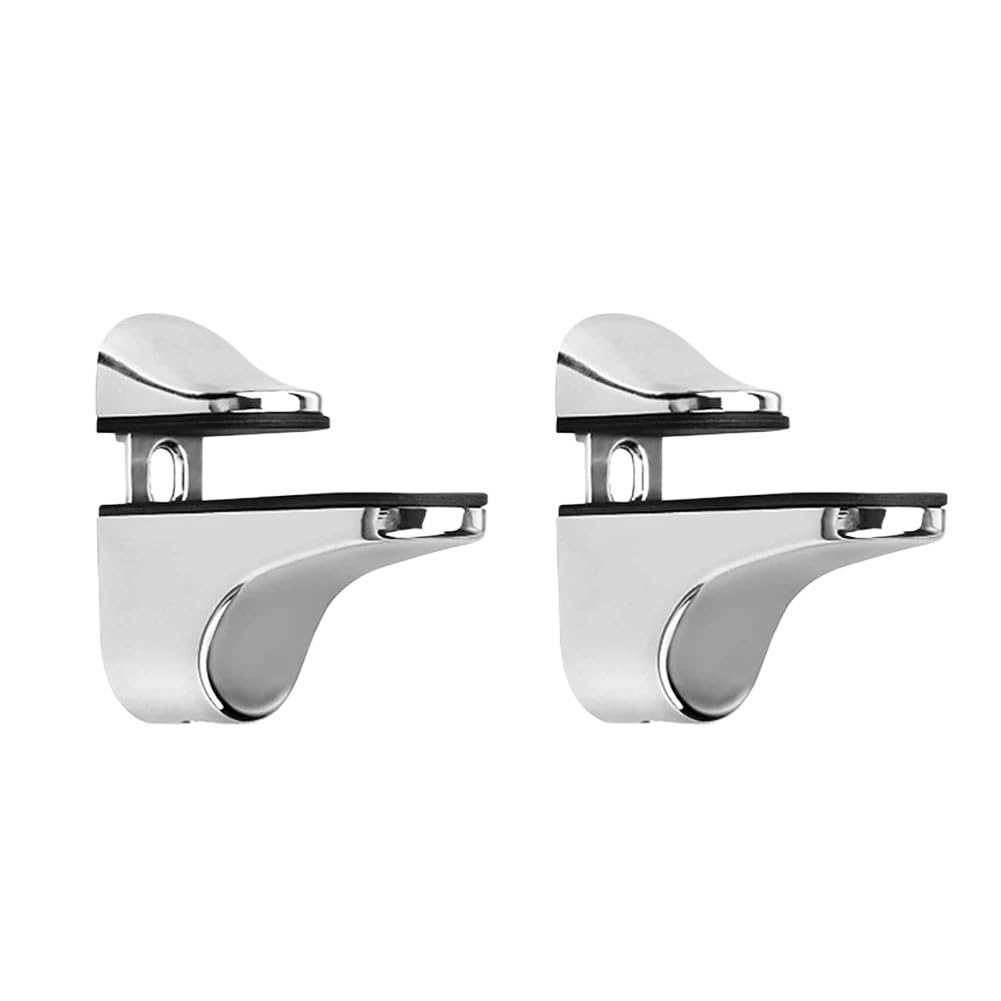 Glass Clamps 2pcs Adjustable Glass Clamp Zinc Alloy Shelf Support Plate Holder Bracket Furniture Hardware for 3-20mm Thick