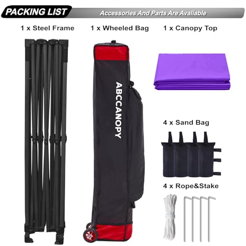 Image of ABCCANOPY Patio Pop Up Canopy Tent 10x15 Commercial-Series (Purple)
